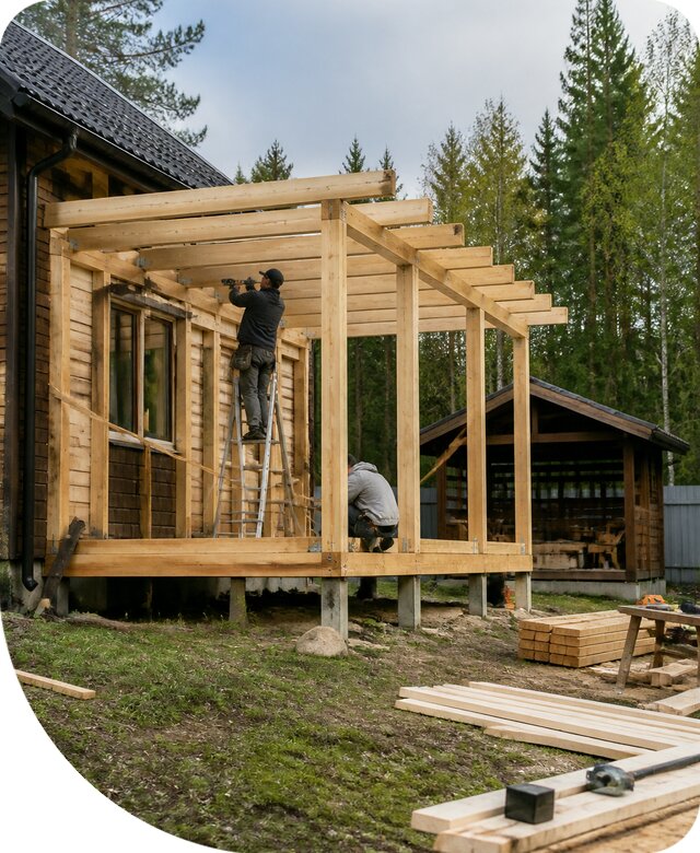 Строительство пристроек и построек на участке в Коврове